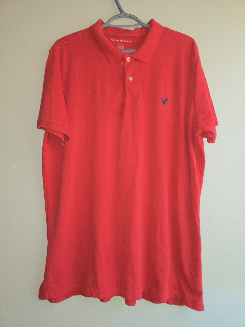 American Eagle Men’s Polo Shirt Size XL Red Short Sleeve Eagle Logo